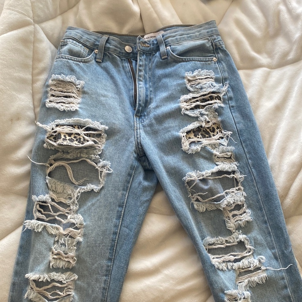 JUST BLACK denim boyfriend jeans